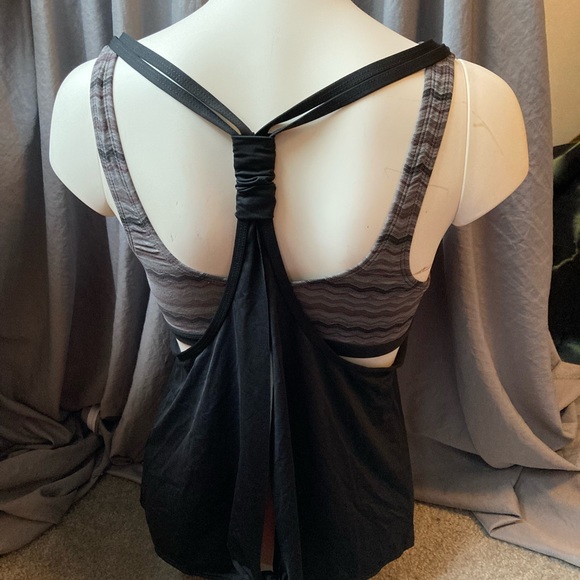 ☀️ Athlete Jacquard Back Tie Blousy Tankini Top - Picture 4 of 5